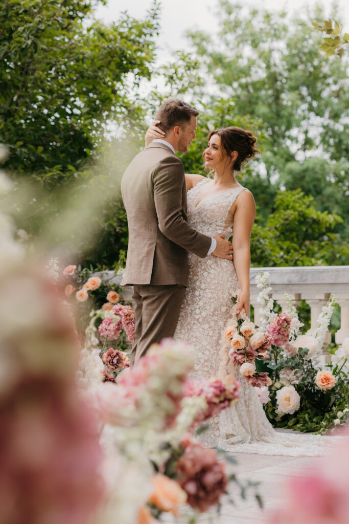 bride and groom at The DAR in Washington DC