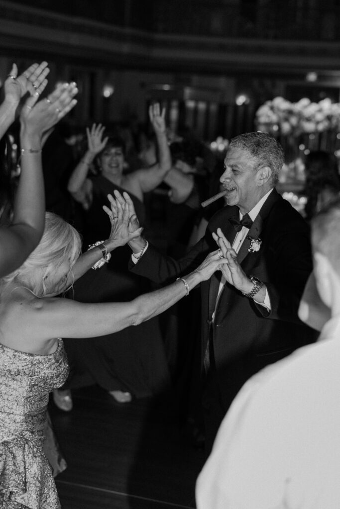 friends and family dancing